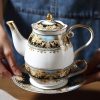 Tea-for-One-Set aus Bone China mit gelbem Vintage-Blumenmuster Yellow Floral Vintage Bone China Tea for One Set - 2