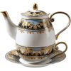Tea-for-One-Set aus Bone China mit gelbem Vintage-Blumenmuster Yellow Floral Vintage Bone China Tea for One Set - 1