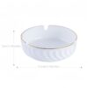 Handgefertigtes Bone-China-Geschirrset in Reinweiß mit Goldrand Pure White Handcrafted Bone China Dinnerware Set with Gold Edge - 2