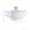 Handgefertigtes Bone-China-Geschirrset in Reinweiß mit Goldrand Pure White Handcrafted Bone China Dinnerware Set with Gold Edge - 22