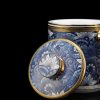 Teetasse aus Porzellan mit Seladon-Muster, Goldgriff, Goldrand, Teesieb und Deckel Celadon Porcelain Tea Mug with Gold Handle, Infuser & Lid | Elegant Steep Cup - 8
