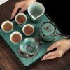 Japanisches Gongfu-Teeset „Grüner Lotus“ mit Teetablett Green Lotus Japanese Gongfu Tea Set with Tray | Authentic Ceremony - 1