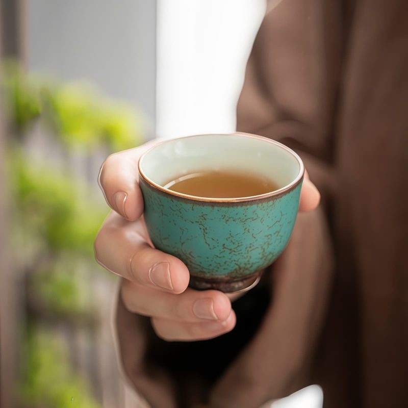 Japanisches Gongfu-Teeset „Grüner Lotus“ mit Teetablett Green Lotus Japanese Gongfu Tea Set with Tray | Authentic Ceremony - 7
