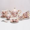 Teeservice „Pink Bird“ aus feinem Bone China mit Goldakzenten Pink Bird Bone China Tea Set with Gold Accents | Elegant English Teapot Set - 1