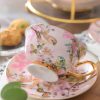 Teeservice „Pink Bird“ aus feinem Bone China mit Goldakzenten Pink Bird Bone China Tea Set with Gold Accents | Elegant English Teapot Set - 5