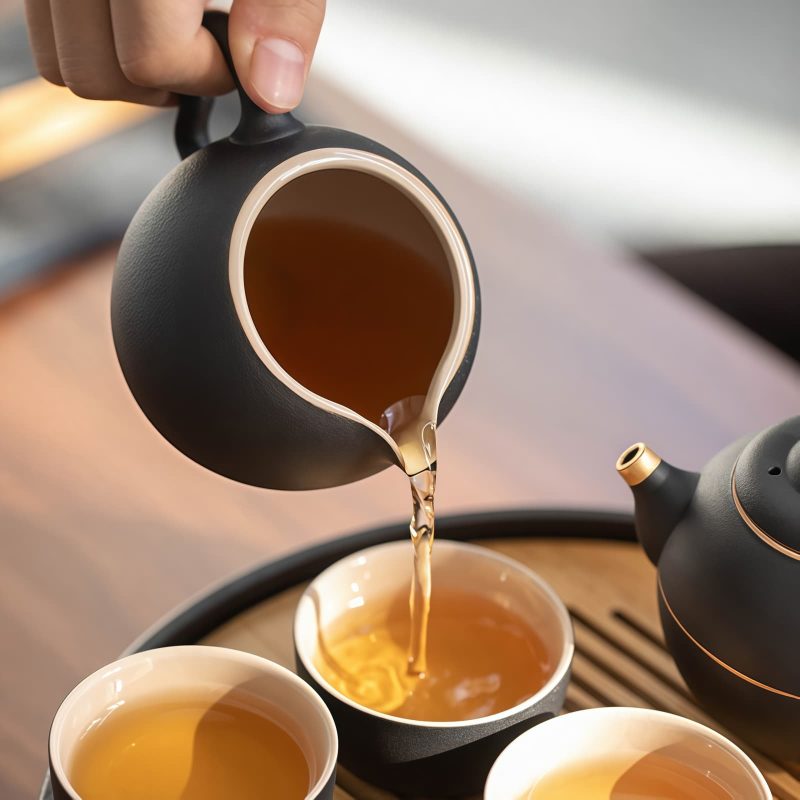 Classic Ceramic Chinese Gongfu Tea Set with Tray | Premium Brewing Experience - 3