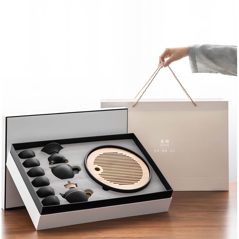 Classic Ceramic Chinese Gongfu Tea Set with Tray | Premium Brewing Experience - 6