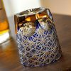 Edo Kiriko Blue Wave Daisy Whisky Glass - Handcrafted Japanese Art - 9