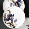 Blue Floral Bone China Tea Cup & Saucer Set - Gold Accents - 3