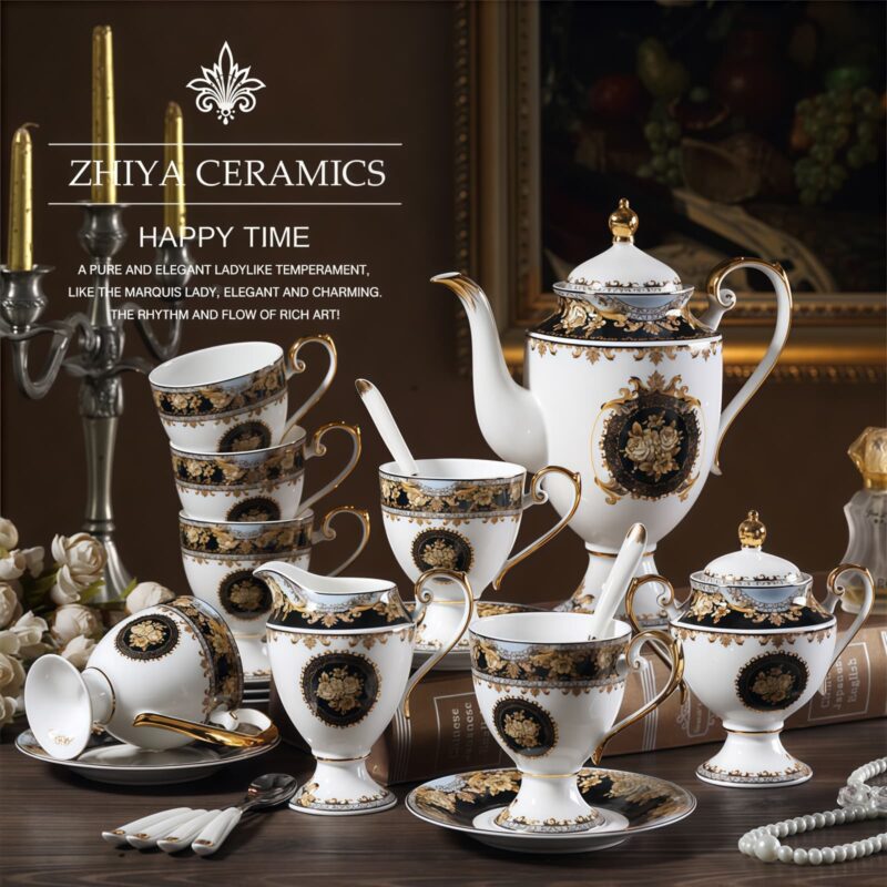 Muse Handgefertigtes Teeservice aus Bone China Muse Handcrafted Bone China Tea Set - Luxury & Nano-Silver Self-Cleaning - 4