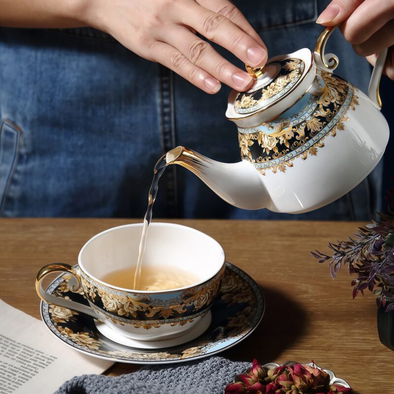 Muse Handgefertigtes Teeservice aus Bone China Muse Handcrafted Bone China Tea Set - Luxury & Nano-Silver Self-Cleaning - 7