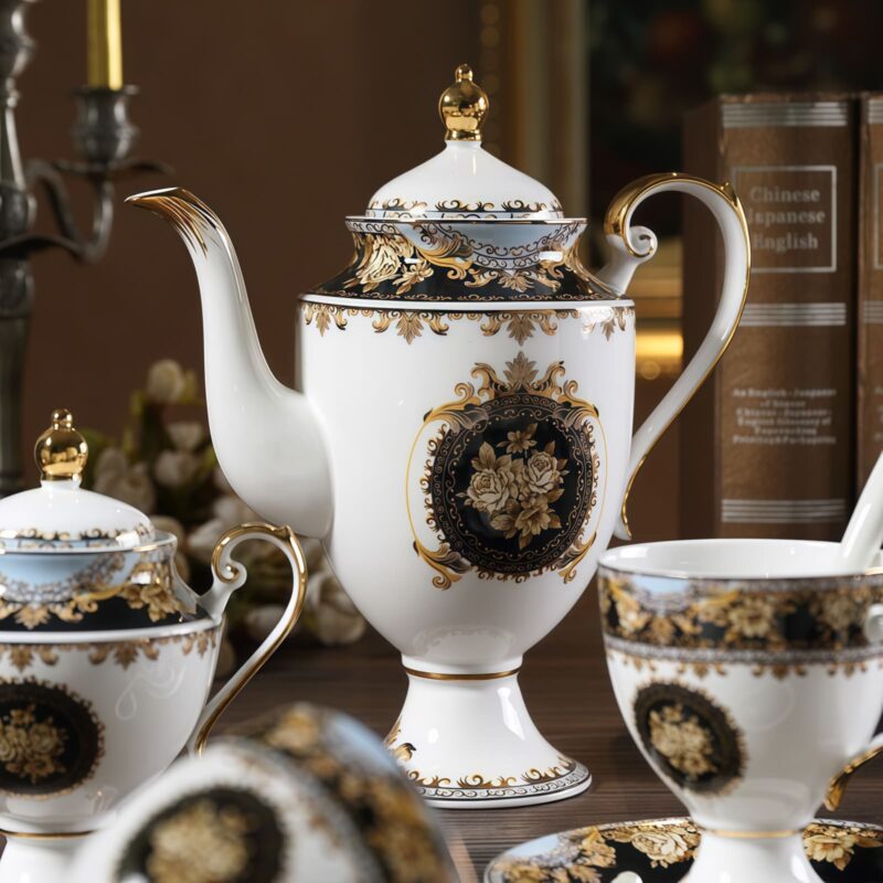 Muse Handgefertigtes Teeservice aus Bone China Muse Handcrafted Bone China Tea Set - Luxury & Nano-Silver Self-Cleaning - 10