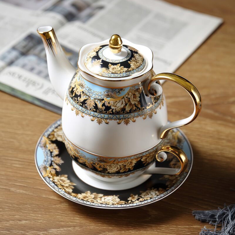 Muse Handgefertigtes Teeservice aus Bone China Muse Handcrafted Bone China Tea Set - Luxury & Nano-Silver Self-Cleaning - 5