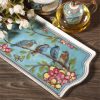 Fine-Bone-China-Teetablett „Bluebird Forest“ mit Tragegriffen Bluebird Forest Bone China Tea Tray with Raised Handles - 2