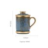 Floating Jade Porcelain Tea Mug with Infuser, Lid & Coaster - 1