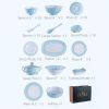 Geschirrset „Ocean Blue“ aus handgefertigtem Bone China mit Goldrand INGRI Ocean Blue Bone China Dinnerware Set - 7