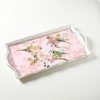Tee-Tablett aus Bone China mit „Pink Bird Floral“-Motiv Pink Bird Floral Bone China Tea Tray - Elegant Serving - 1