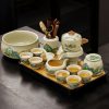 Mountain-Range Cloud Porcelain Kung Fu Tea Set with Rotating Teapot - 9
