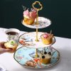 3-stöckige Etagere aus Bone China im Phoenix-Design Phoenix Design 3-Tier Bone China Cake Stand | Elegant Serving Tray - 1