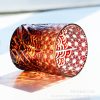 Edo Kiriko handgefertigter Whiskybecher in Blau-Bernstein mit Holzkiste Edo Kiriko Blue Amber Whisky Tumbler - Handcrafted Japanese Glass with Wooden Box - 10