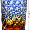 Edo Kiriko handgefertigter Whiskybecher in Blau-Bernstein mit Holzkiste Edo Kiriko Blue Amber Whisky Tumbler - Handcrafted Japanese Glass with Wooden Box - 11
