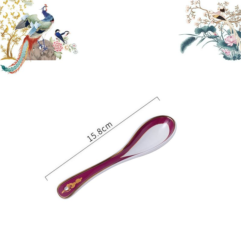 Handgefertigtes Bone-China-Geschirrset „Purple Phoenix“ mit Goldrand INGRI Purple Phoenix Bone China Tableware - Handcrafted Individual Piece - 6