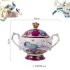 Handgefertigtes Bone-China-Geschirrset „Purple Phoenix“ mit Goldrand INGRI Purple Phoenix Bone China Tableware - Handcrafted Individual Piece - 29