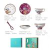 Handgefertigtes Bone-China-Geschirrset „Purple Phoenix“ mit Goldrand INGRI Purple Phoenix Bone China Tableware - Handcrafted Individual Piece - 3