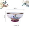 Handgefertigtes Bone-China-Geschirrset „Purple Phoenix“ mit Goldrand INGRI Purple Phoenix Bone China Tableware - Handcrafted Individual Piece - 12