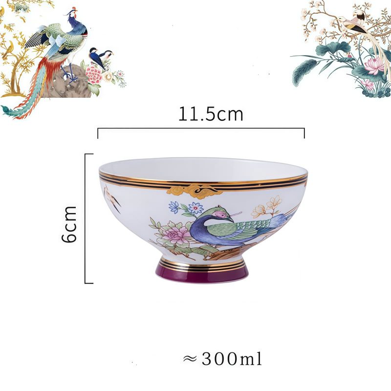 Handgefertigtes Bone-China-Geschirrset „Purple Phoenix“ mit Goldrand INGRI Purple Phoenix Bone China Tableware - Handcrafted Individual Piece - 10