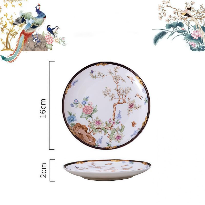 Handgefertigtes Bone-China-Geschirrset „Purple Phoenix“ mit Goldrand INGRI Purple Phoenix Bone China Tableware - Handcrafted Individual Piece - 13