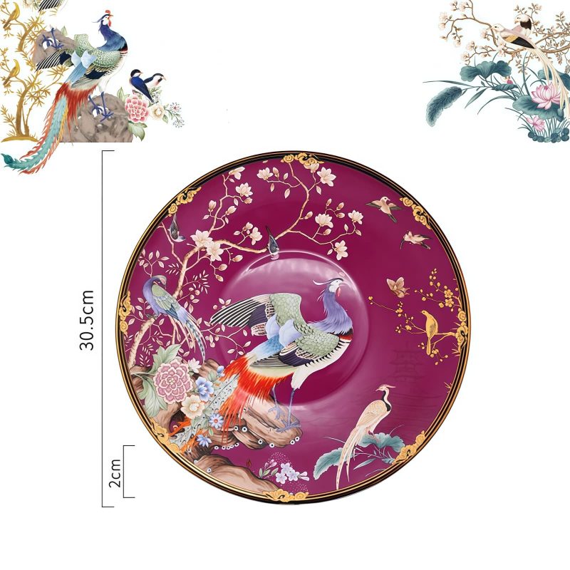 Handgefertigtes Bone-China-Geschirrset „Purple Phoenix“ mit Goldrand INGRI Purple Phoenix Bone China Tableware - Handcrafted Individual Piece - 4