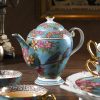 Blue Bird Flower Bone China Coffee Set - English Style Tea Set - 1