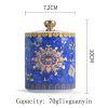 Porzellan-Teedose mit lebensechtem Blumendekor Lifelike Floral Porcelain Tea Caddy | Durable Loose Tea Storage - 1