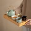 Vintage-Tee-Set aus Keramik mit Holztablett Vintage Ceramic Tea Set with Wooden Tray | Traditional Chinese Tea Service - 8