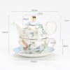 Tea for One Set aus Porzellan mit Vogel- und Blumenmotiv und Goldrand Gold Trim Bird Floral Porcelain Tea for One Set - 2