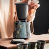 Yixing Purple Clay Travel Tea Set with Wooden Handle & Case - 3