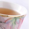Handbemalte Porzellantasse mit Goldtulpen-Dekor, Deckel und Löffel Hand-Painted Gold Tulip Porcelain Mug with Lid & Spoon - 4