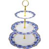 3-stöckige Etagere aus Bone China mit floralem Muster Floral 3-Tier Bone China Cake Stand - Elegant Dessert Display - 6