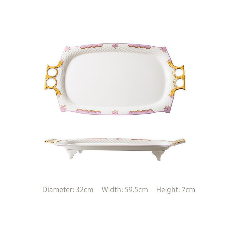 Handgefertigtes Bone-China-Teeservice „Secret Garden“ mit Goldrand Secret Garden Handcrafted Bone China Tea Set with Gold Rims - 15