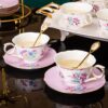 Handgefertigtes Bone-China-Teeservice „Secret Garden“ mit Goldrand Secret Garden Handcrafted Bone China Tea Set with Gold Rims - 11