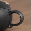 Golden Cloud Ceramic Chinese Gongfu Tea Set with Bamboo Tray - 6