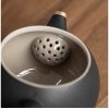Golden Cloud Ceramic Chinese Gongfu Tea Set with Bamboo Tray - 5