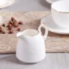 Handgefertigtes Teeservice aus Bone China mit floralem Relief, Goldrand und Geschenkbox Floral Embossed Bone China Tea Set with Gold Rims | Luxury Gift Box - 10