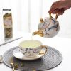 Tea-for-One-Set aus Porzellan mit Vogel- und Blumenmotiv und Golddekor Bird Flowers Porcelain Tea Set for One - Gold Embellishments - 1