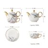 Tea-for-One-Set aus Porzellan mit Vogel- und Blumenmotiv und Golddekor Bird Flowers Porcelain Tea Set for One - Gold Embellishments - 3