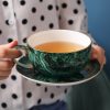 Türkisfarbenes Porzellan Tea-for-One-Set Turquoise Porcelain Tea for One Set | Elegant Solo Tea Experience - 5