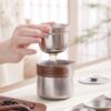 Cryolite Personalized Titanium Travel Tea Set with Walnut Accents - 2