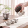 Cryolite Personalized Titanium Travel Tea Set with Walnut Accents - 1