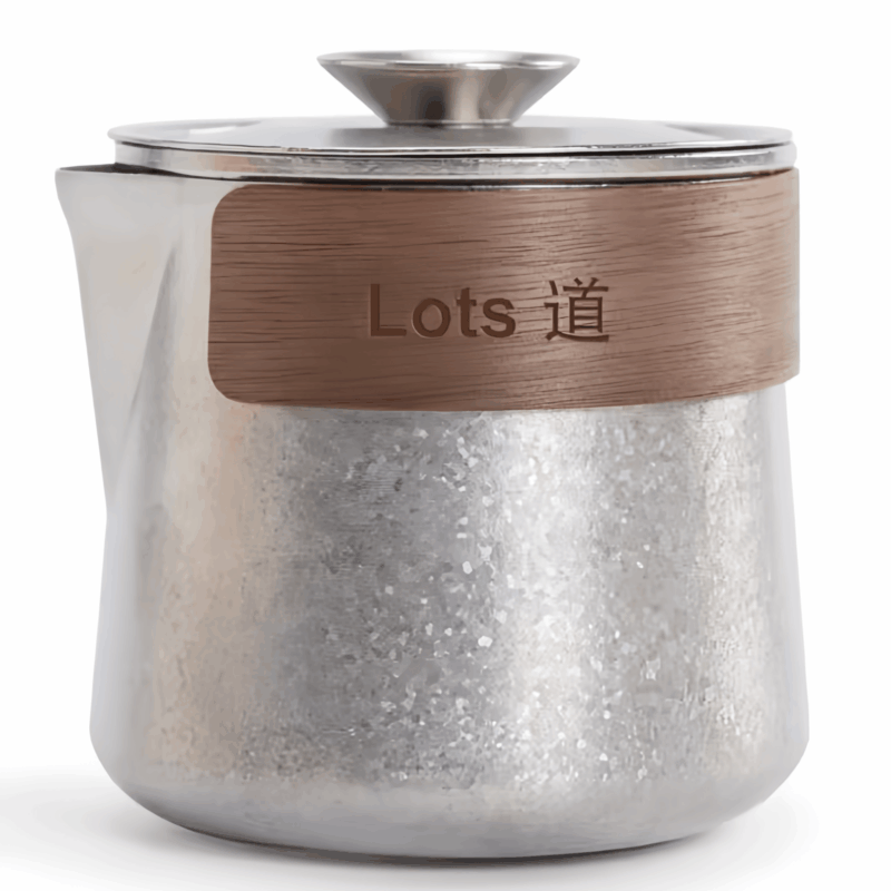 Cryolite Personalized Titanium Travel Tea Set with Walnut Accents - 16